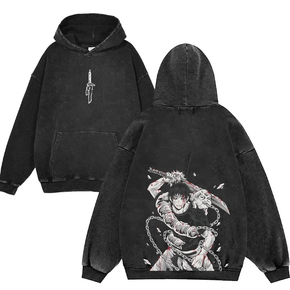 Toji Fushiguro - Acid Wash Hoodie