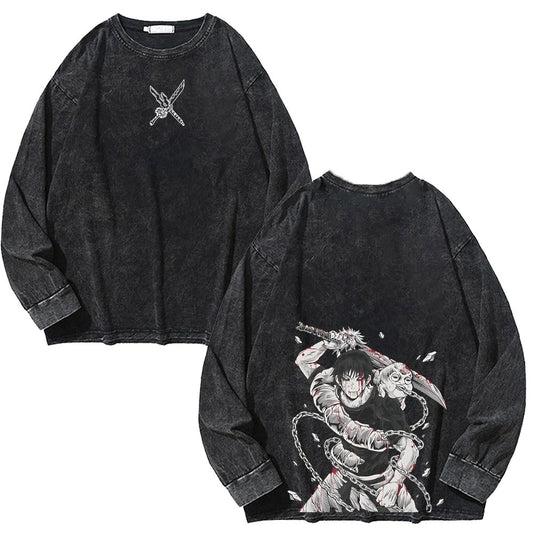 Toji Fushiguro - Acid Wash Sweatshirt