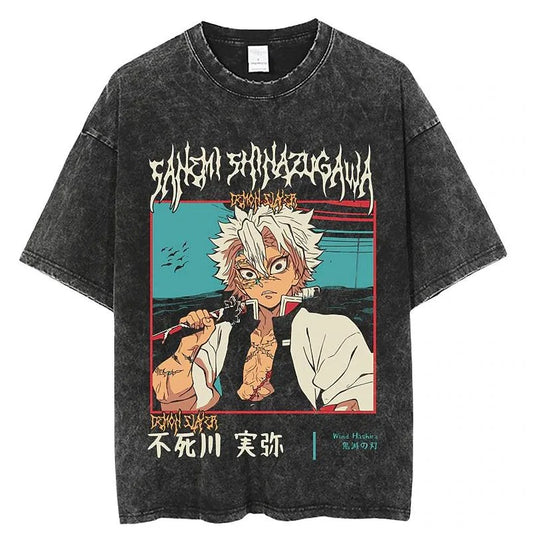 Sanemi Shinazugawa - Acid Wash T-shirt