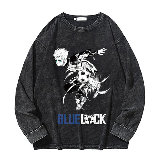 Blue Lock - Acid Wash Sweatshirt