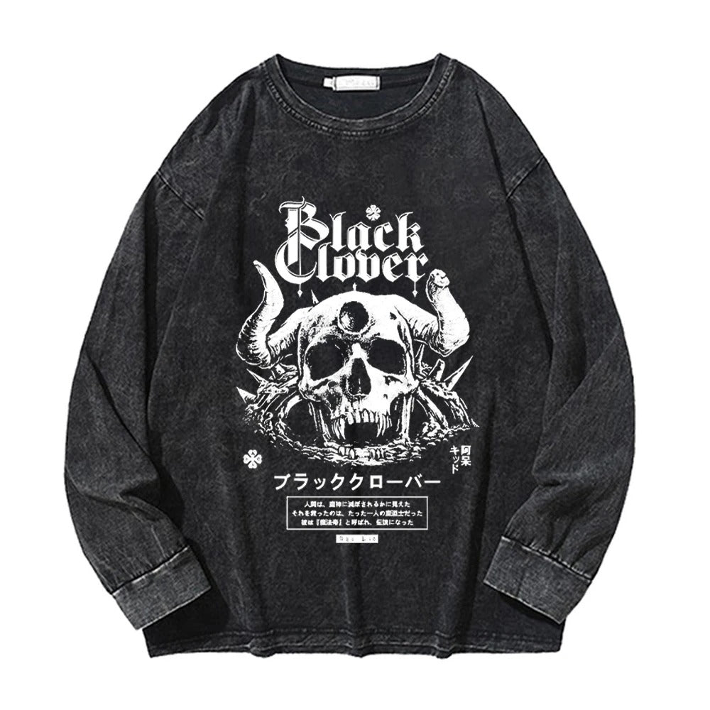 Black Clover - Acid Wash Sweatshirt